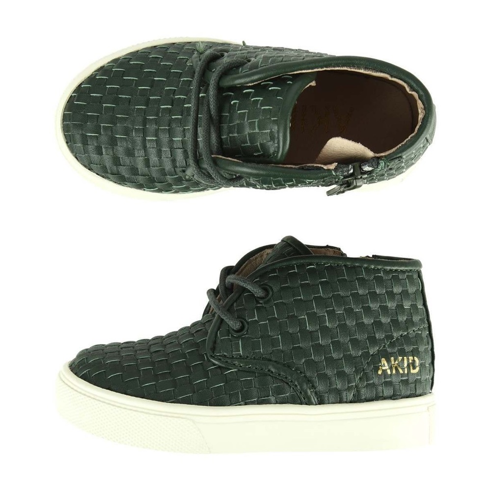 AKID EMERALD LEATHER WEAVE KNIGHT Shoes WM SZ 6
